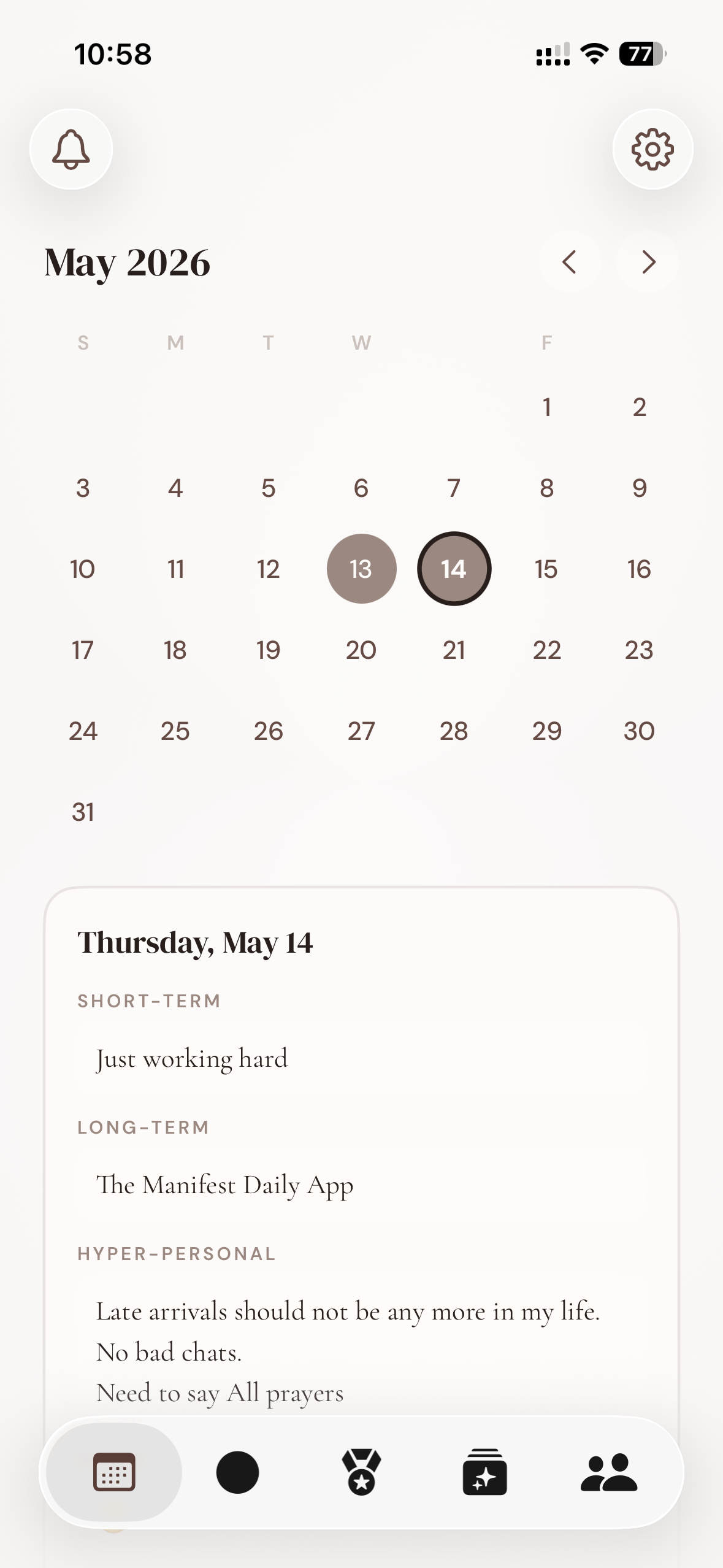 Manifest Daily Home