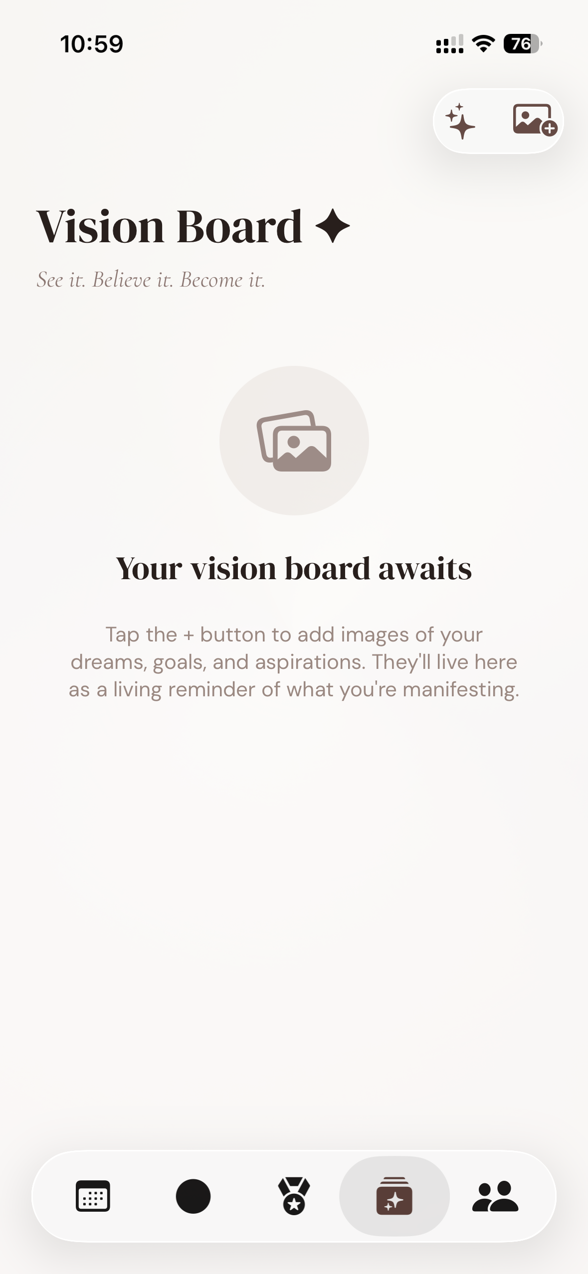 Vision Board Feature